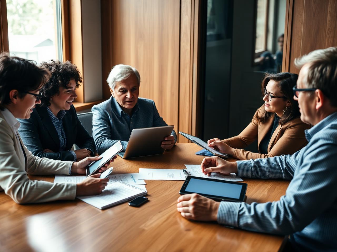 Comitê diverso de seleção avaliando pitches de startups de healthtech candidatas a uma Mission Inovmed